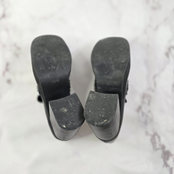 Delias Dolls Kill Loafer Women 10 Black Patent There She Platform Butterfly Shoe - Picture 8 of 11